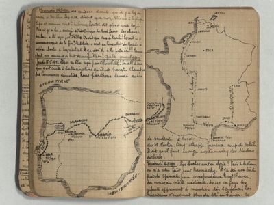 This diary was kept by a French man who escaped Paris with his family during the Holocaust. 