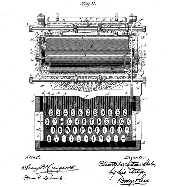 U.S. Patent No. 568,630, issued to C.L. Sholes after his death