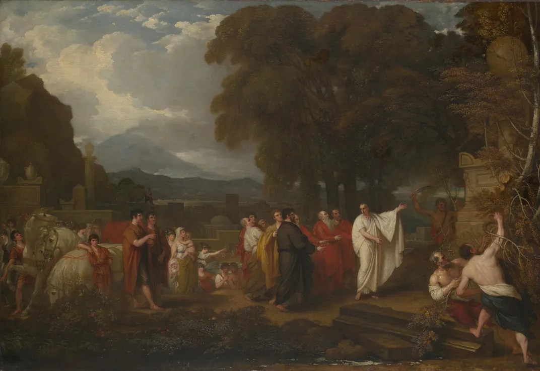Benjamin West, Cicero Discovering the Tomb of Archimedes, 1805