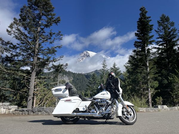 Harley at Mt Rainier thumbnail