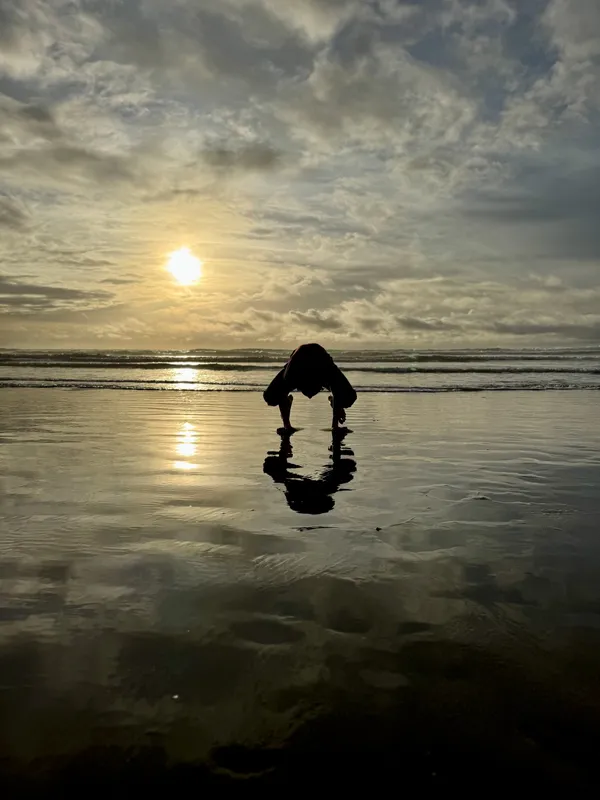 Crow Pose at Morro Bay thumbnail