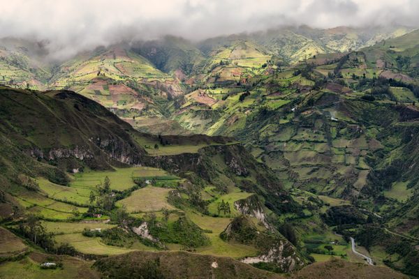 High altitude farmlands outside Isinlivi, Ecuador thumbnail