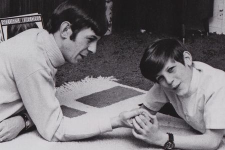 Leonard Nimoy and his son, Adam—who is now a filmmaker—seen during the original run of "Star Trek" in the mid-1960s.