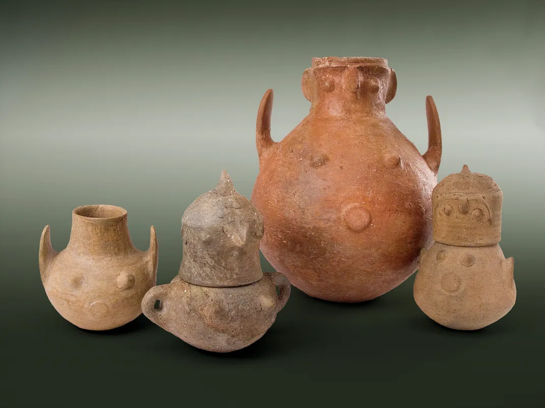 Pottery vessels with zoomorphic and anthropomorphic features, Troy II–V, early Bronze Age, third millennium B.C.E.