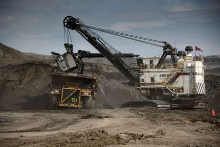Tar sands are mined in Western Canada's Athabasca fields.