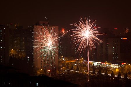 Fireworks over Beijing during 2013's Lantern Festival