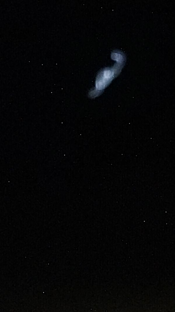 A unknown object in the night time sky thumbnail