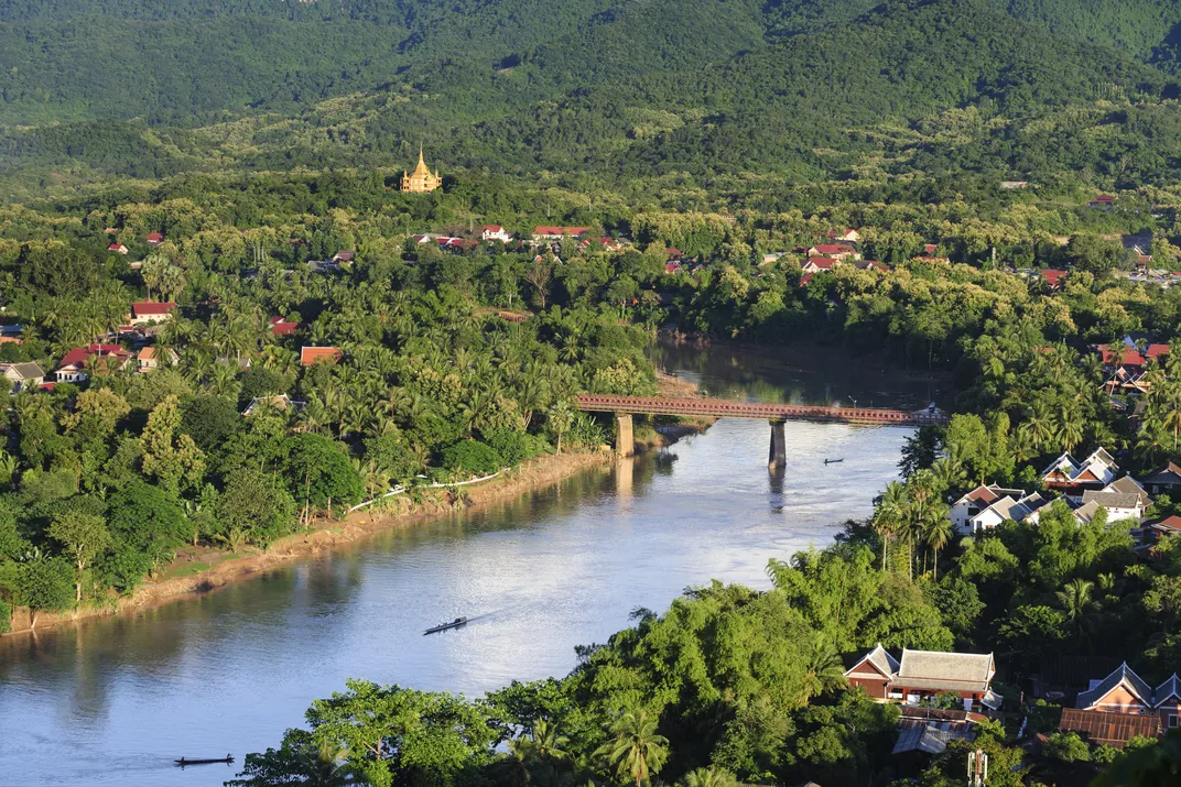 View of the Nam Khan River, Laos