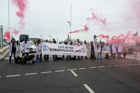 Scientist Rebellion protesters in Berlin, Germany