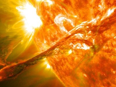 Every 11 years, as part of the solar cycle, the Sun’s magnetic field flips, coinciding with a maximum in activity such as solar flares.