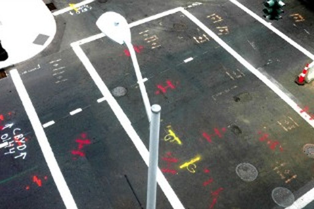 Infrastructural graffiti in the streets of New Haven, CT (original photo)