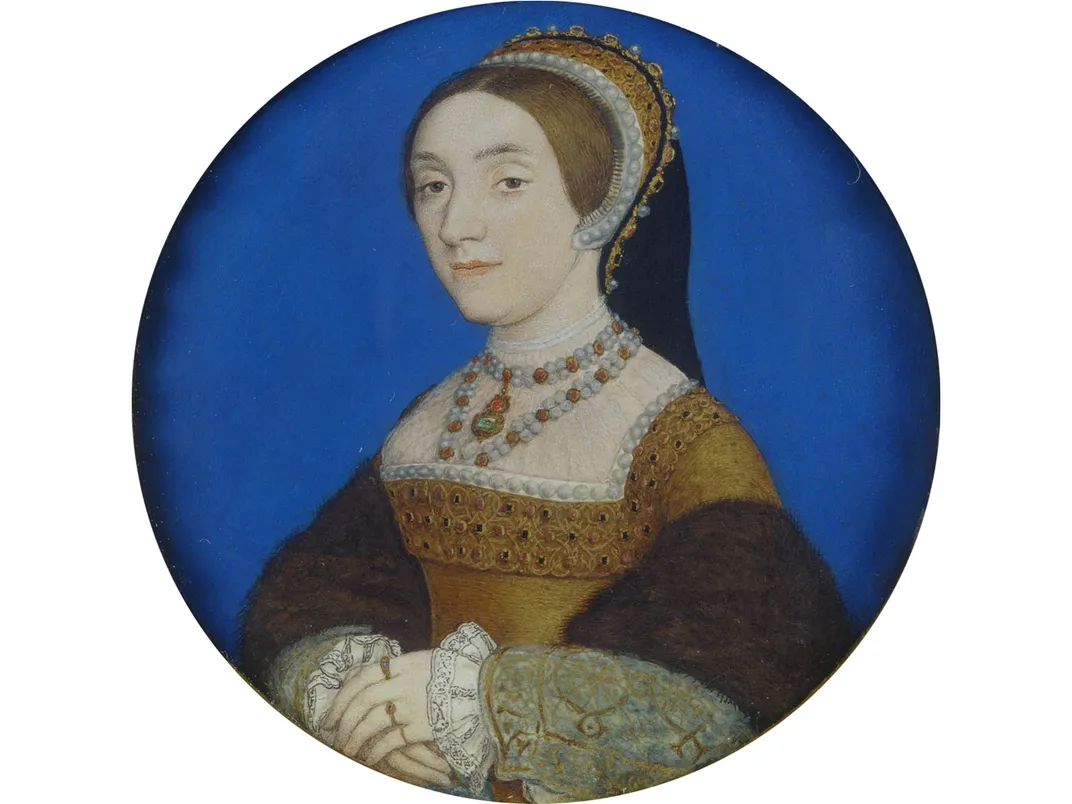 Portrait miniature by Hans Holbein the Younger, believed to depict Katherine Howard, Henry's fifth wife
