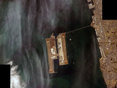 Kansai International Airport’s artificial islands