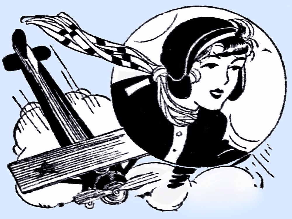 Header for “Birds of a Feather” feature that profiled local aviatrixes in The Pittsburgh Press, March 13, 1932