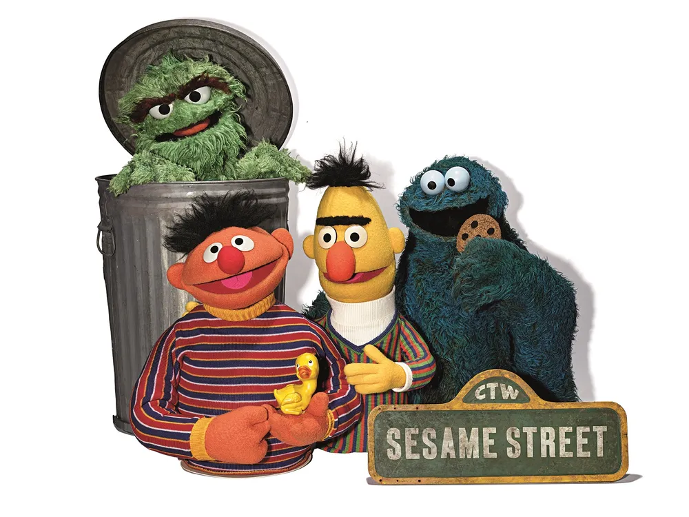 Sesame Street Magazine.' Original Illustration art Big Bird, Cookie  Monster. Burt and Ernie