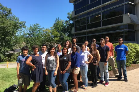 Astronomy students at the Banneker and Aztlán Institutes in Cambridge, Massachusetts.