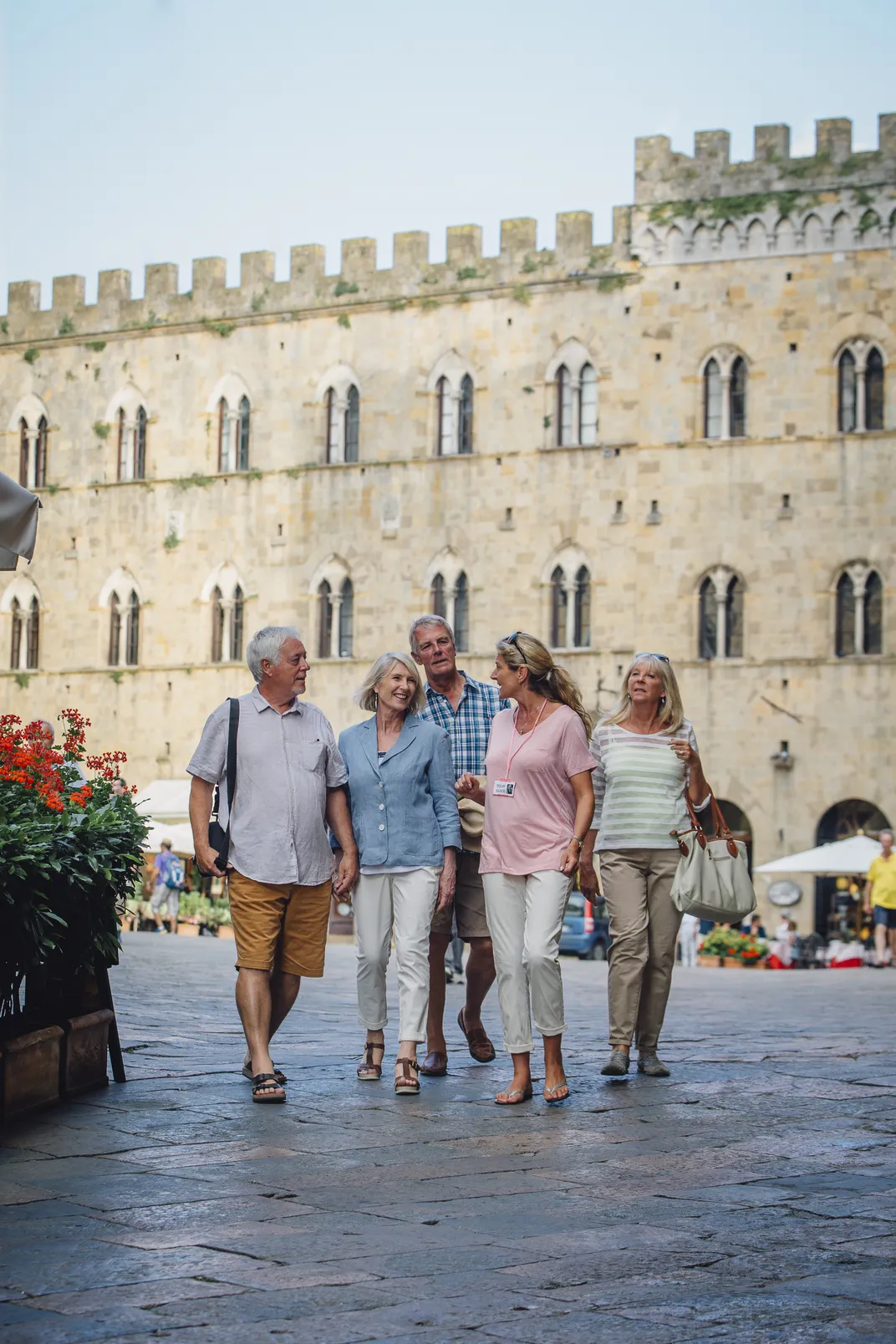 Group of travelers in Italy