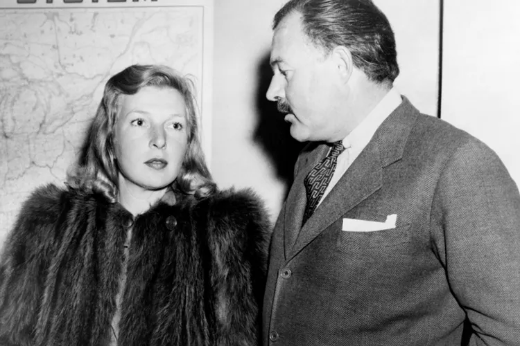 War correspondent Martha Gellhorn (left) and her first husband, Ernest Hemingway