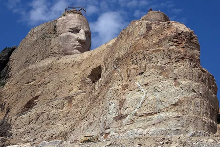 The beginning of the Crazy Horse Memorial.