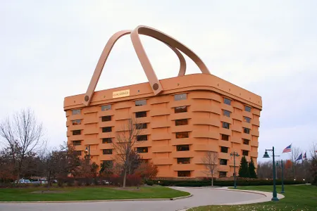 The Longaberger basket company headquarters has been a landmark in Newark, Ohio, since it was built in 1997.