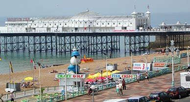 Brighton is South England’s fun city and the destination for students, bohemians, and blue-collar Londoners looking to go “on holiday.”