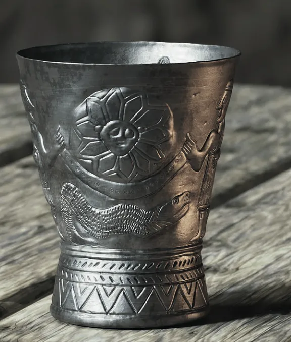 A silver cup