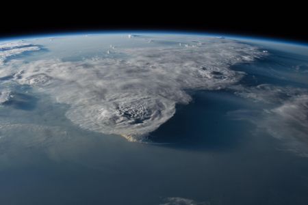 Thunderstorms over the South China Sea, as seen from the International Space Station in 2016