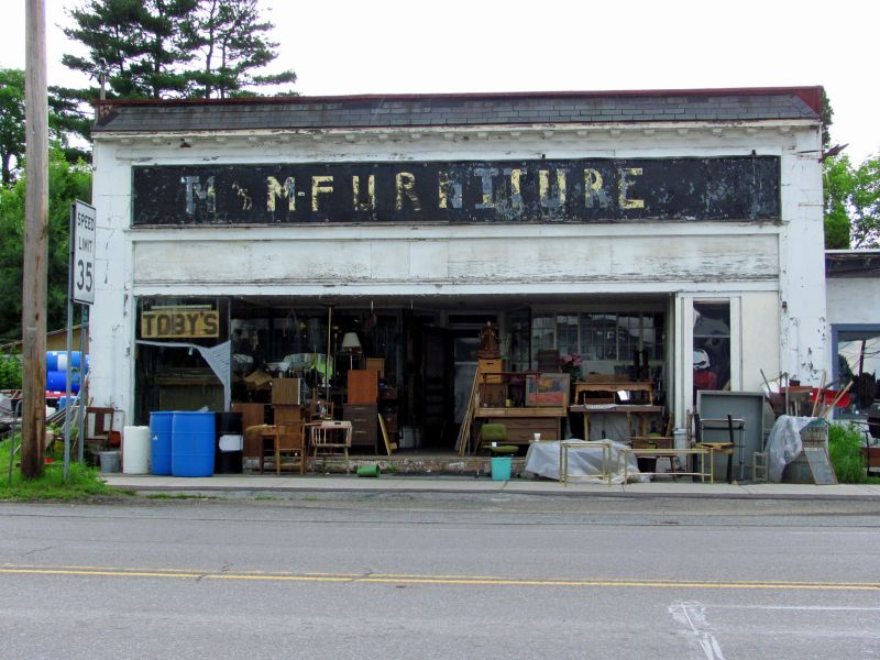 Roadside used furniture store in Norwich, NY. Smithsonian Photo