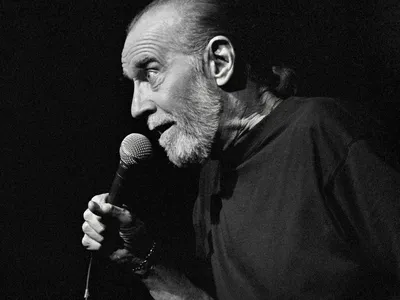 Comedian George Carlin, who died in&nbsp;2008, performing a standup routine in Cheyenne, Wyoming, in 1992