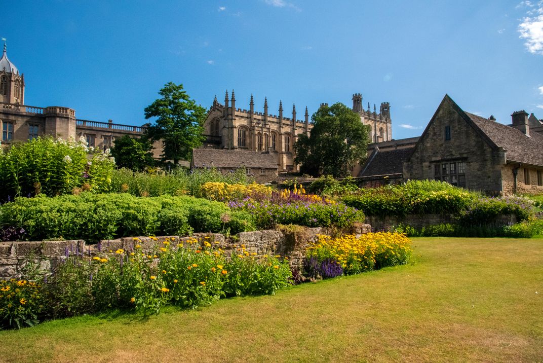 The gardens at Merton College. Credit: Wade Jennings