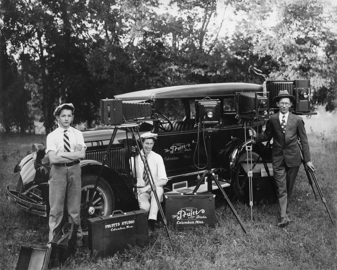 O.N. Pruitt (far right), his son Lambuth (far left) and his brother Jim, circa 1925