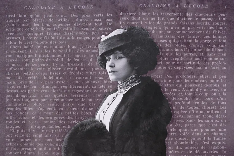 Illustration of the French author Colette