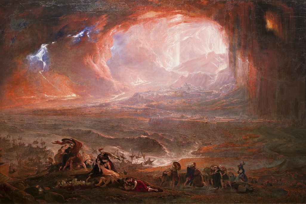 A 19th-century painting of the eruption of Mount Vesuvius
