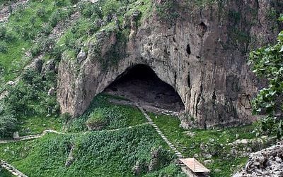 The entrance to Shanidar Cave in northern Iraq