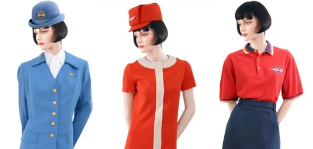 Uniforms for Pan Am (1969-1971), United (1968-1970), and Southwest (1995-2004)