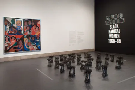 Ringgold's mural, For the Women's House (1971), showcased earlier at a Brooklyn Museum exhibition in 2017. The painting will be permanently relocated to the museum pending its removal from the Rikers prison complex.