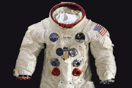 The spacesuit Neil Armstrong wore when he was the first person to step on the moon resides in the National Air and Space Museum's collection. 