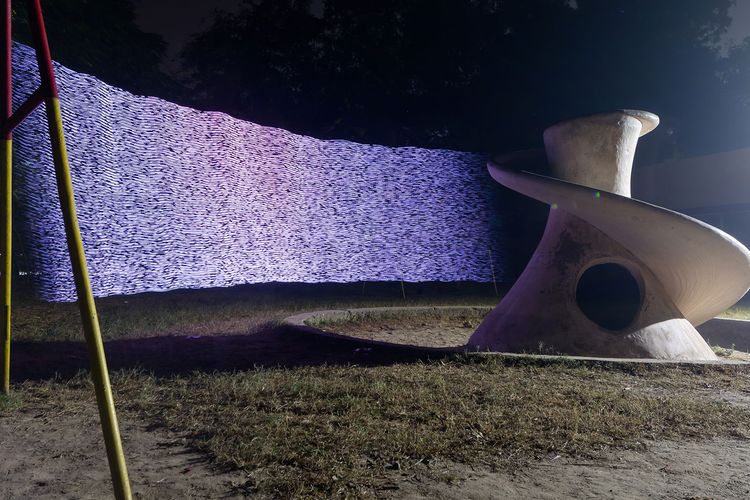Air Pollution Light Painting India
