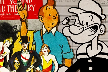 Works entering the public domain include&nbsp;The Sound and the Fury, the first recordings of&nbsp;Rhapsody in Blue, Popeye, Tintin and&nbsp;The Broadway Melody.