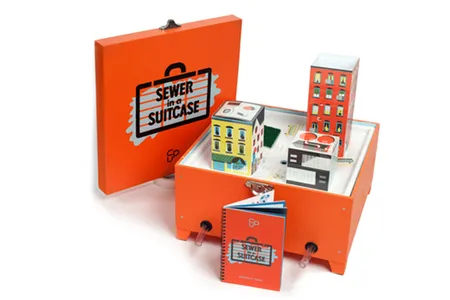 Sewer in a Suitcase: This handy kit shows people where water goes after it goes down the drain.