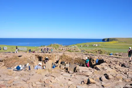 The Cairns Broch site in Orkney, Scotland