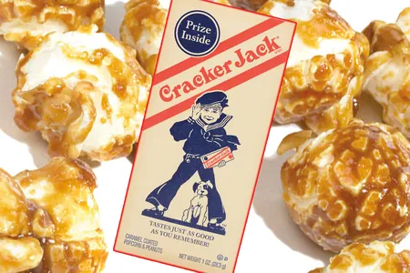 A reproduction of a World War II-era package, featuring Sailor Jack and loyal Bingo.