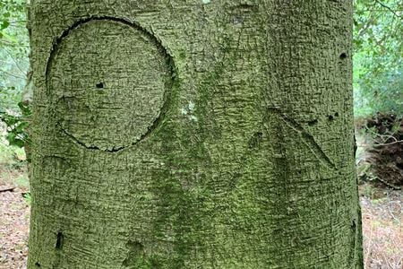 This circular witches' mark was thought to ward off evil.