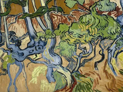 Vincent van Gogh, "Tree Roots," 1890