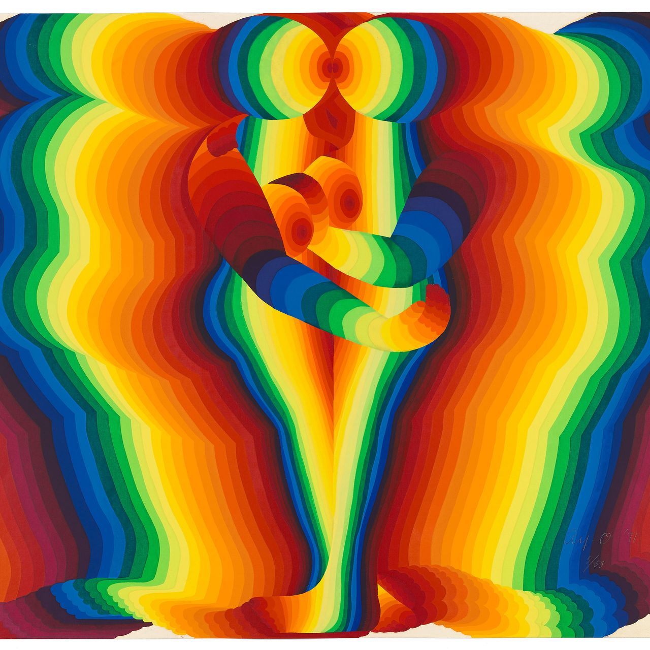 靉嘔 Ay-o 「A happy rainbow colors tree」 ay-o_rainbow-night-