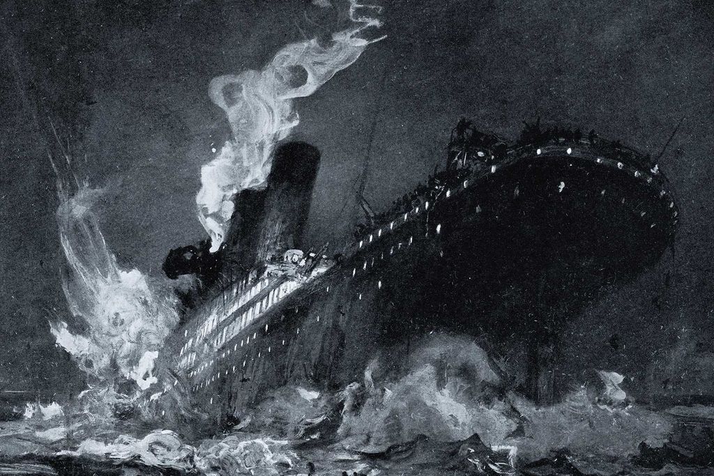 Titanic Sinking Illustration