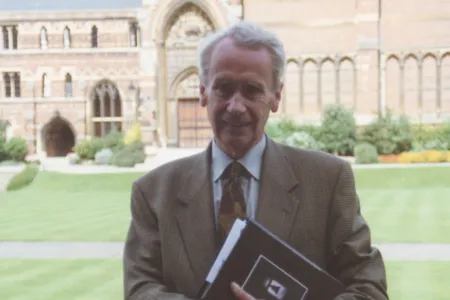 Christopher Tolkien at Keble College, Oxford, in 1992