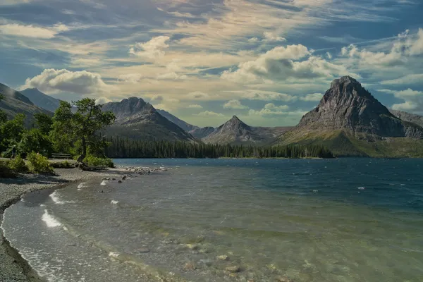 Indian Two Medicine Mountain Range along surrounding Lake Mary thumbnail