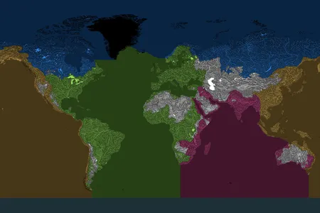 Ocean drainage basins of the world