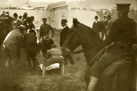 Lieutenant Thomas Selfridge died at 8:10 p.m. on September 17, 1908, never having regained consciousness after the crash. Orville Wright suffered severe injuries, remaining hospitalized for almost two months. 